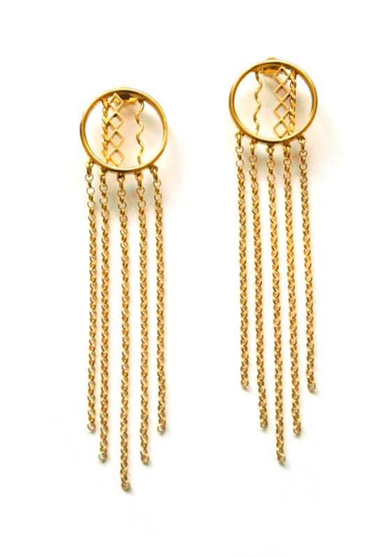 Small Oriental Hoop studs